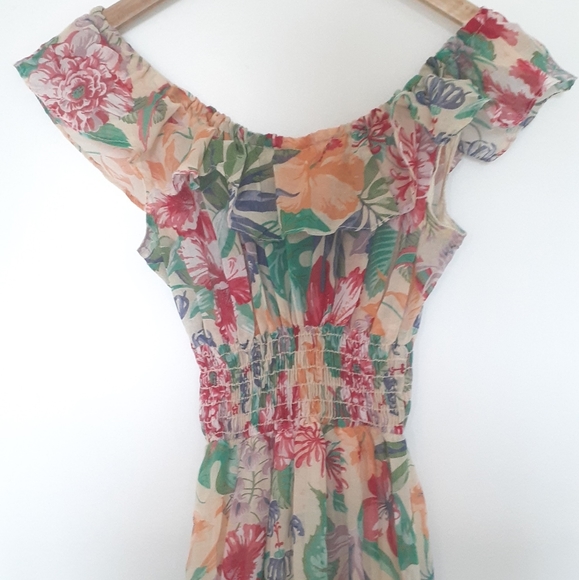 Vintage Tropical Print Floral Dress - Picture 6 of 10